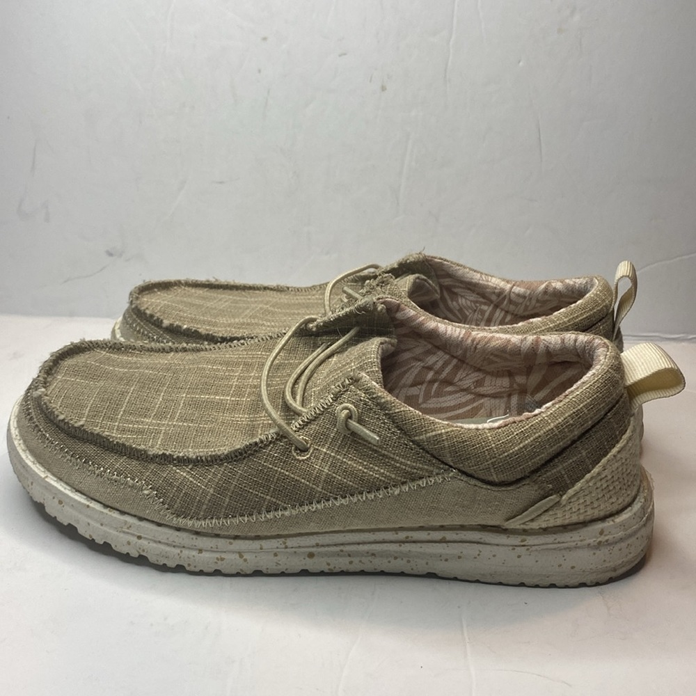 Hey Dude Beige Wendy Chambray Shoes - Picture 4 of 10